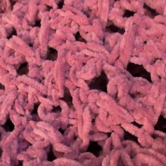 HOLD Mauve Crochet Hat/Scarf Set & Cerise Charcoal infinity scarf/hat set - Picture 7 of 8